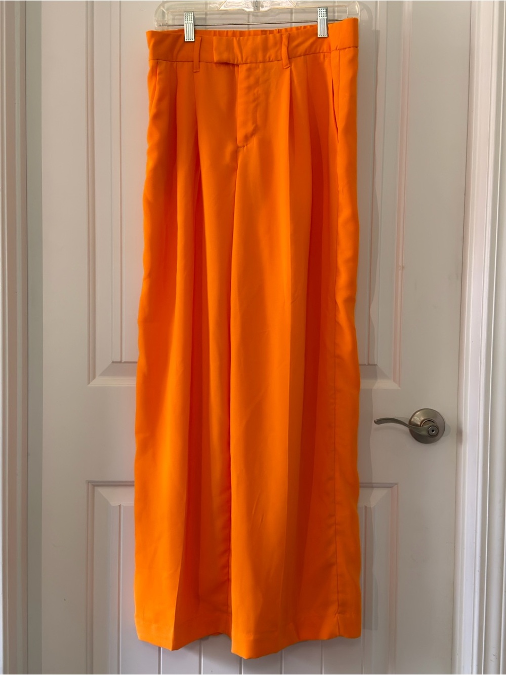 Wide-Leg Orange Women’s Dress Pants